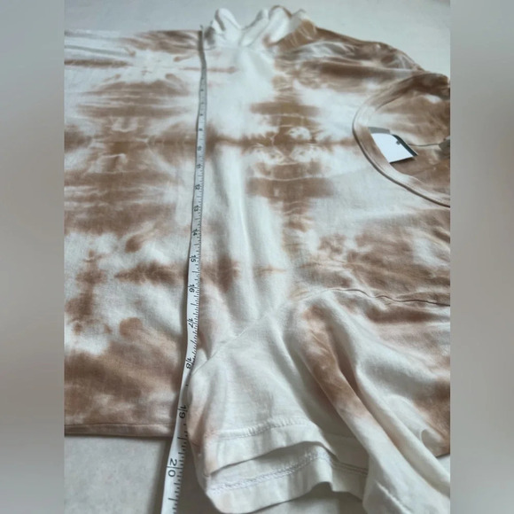 A.L.C. Bambina Neutral Tie Dye Short Sleeve Crew Neck Tee Size Large - Picture 6 of 8